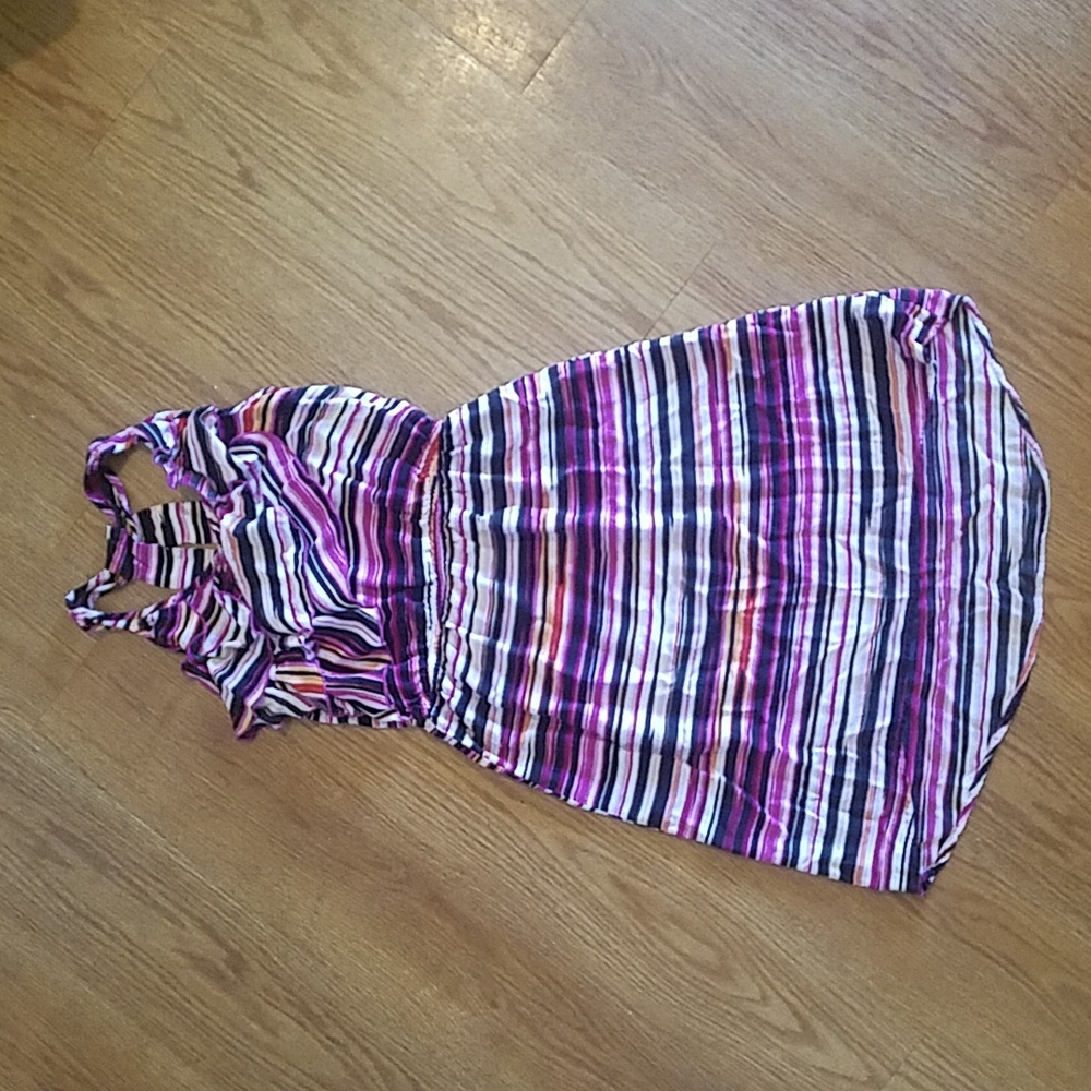Bright striped sun dress